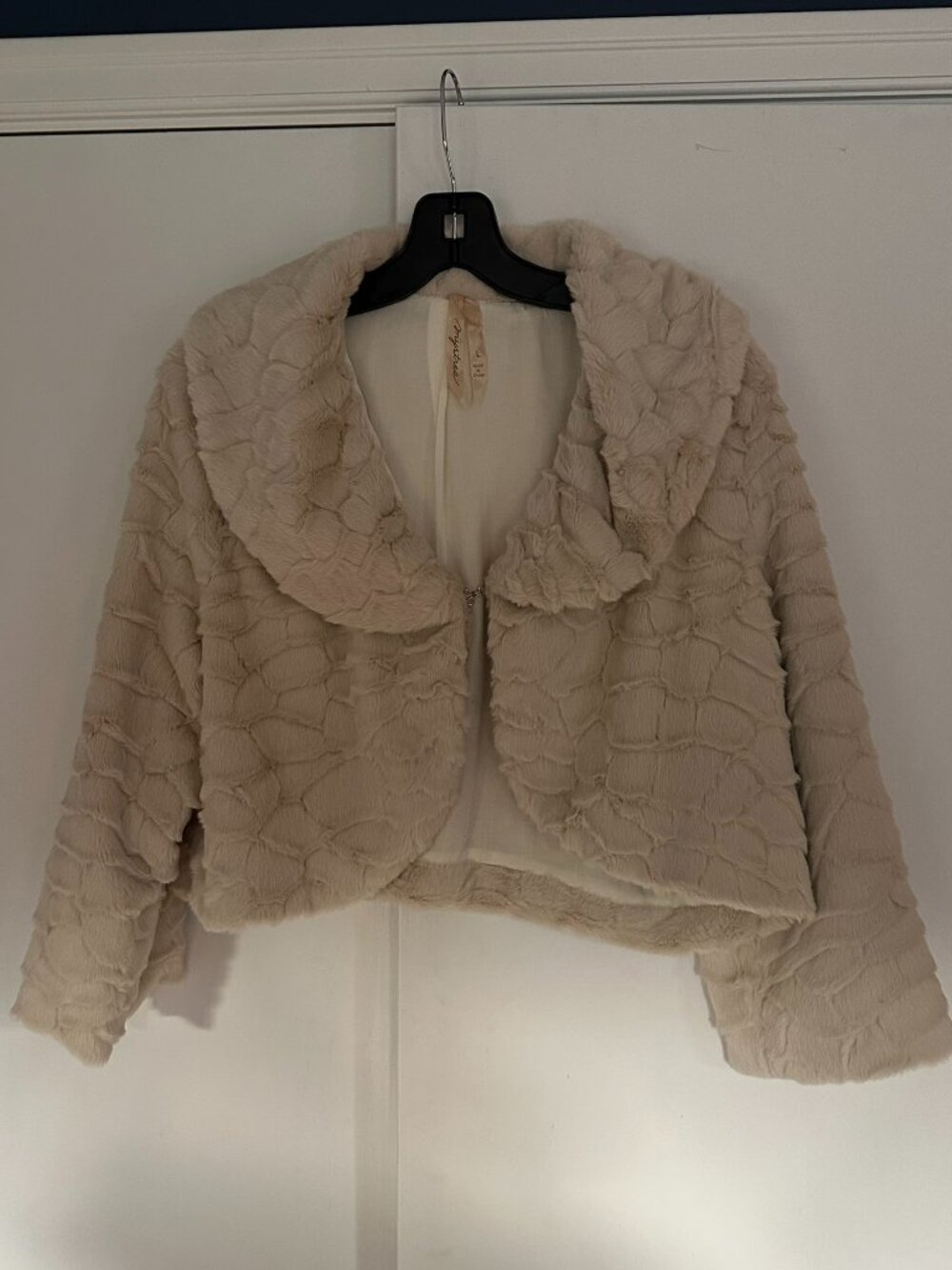 Mystree Faux fur car coat in size large